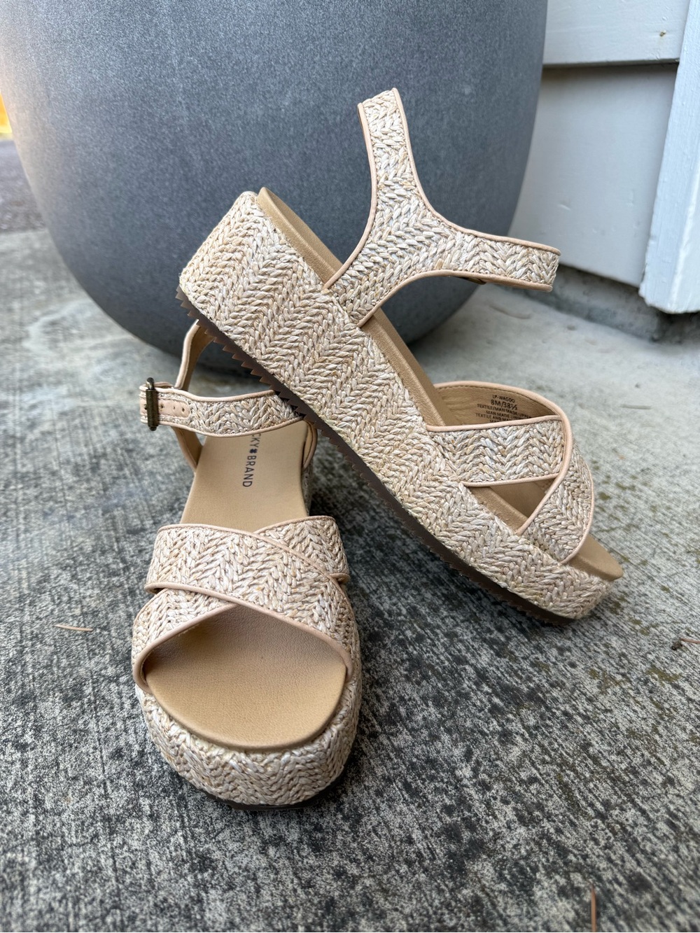 Lucky Brand Lunar Coastal Sandal Platform Espadrille Wedge in Natural Beige - 8